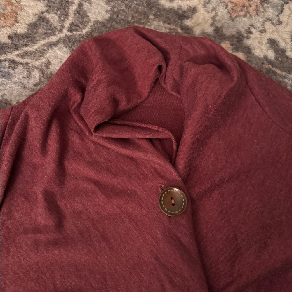 Bobeau Red Button-Front Sweater - Picture 4 of 4